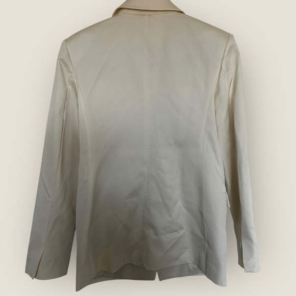 NWT & Other Stories | Relaxed Cut-Away Tailored Blazer | White | US 6 - Picture 10 of 11